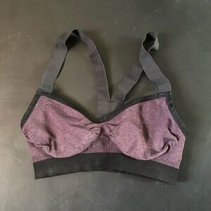 Lululemon purple and black sports bra